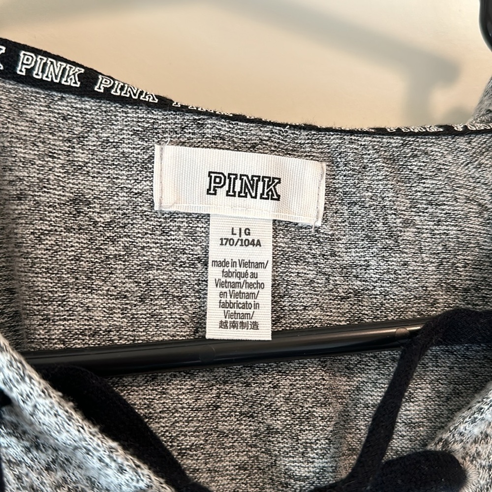 PINK Victoria’s Secret Gray Hoodie- L - Picture 4 of 4